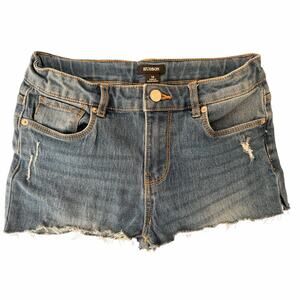 Hudson Girls Size 14 Denim Shorts Distressed Adjustable Waist